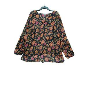 Maurices Size 1 Tunic Top Light Airy Boho Gypsy Hippie Style High Low Hem​